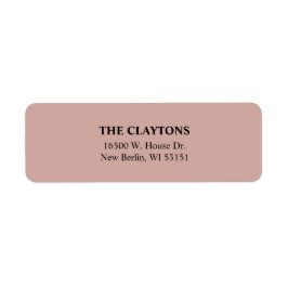 Simple Cinnamon Rose Rücksendeadressen-Aufkleber