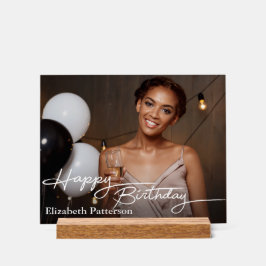 Simple Classic Happy Birthday Foto Acrylschild