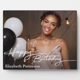 Simple Classic Happy Birthday Foto Fotoplatte