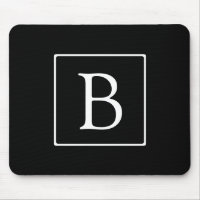 Simple Classic Monogram | Black w/ White Text
