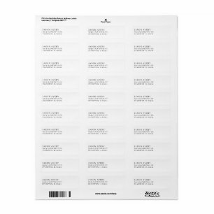 Simple Classic Return Adresse Étiquette textuel