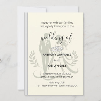 Simple Classic Wedding Invitation – Customizable