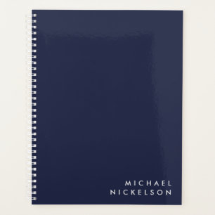 Simple classique élégant   Nom sur Dark Navy Blue