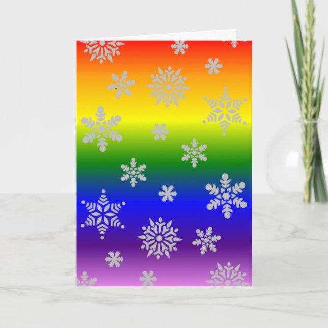 Simple classique et élégante carte de Noël gay (Devant)