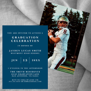SIMPLE CLASSIQUE FORMAL PHOTO DIPLÔMÉE INVITATION