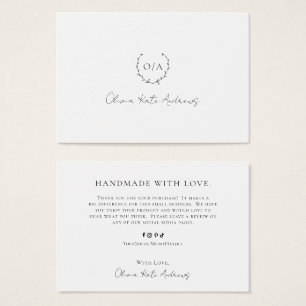 Simple classique Monogramme Wreath Élégant