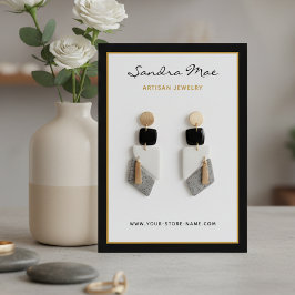 Simple Classy Earring Jewelry Display Card Visitenkarte