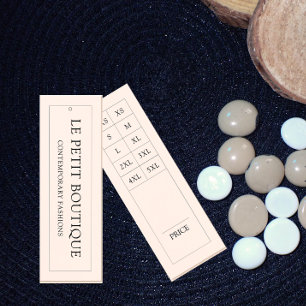 Simple Clothing Size Chart White Fashion Price Tag