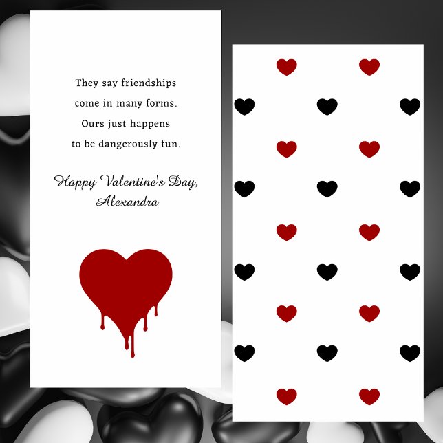 Simple Coeurs Girly Meilleur Ami Valentines Carte (Créateur téléchargé)