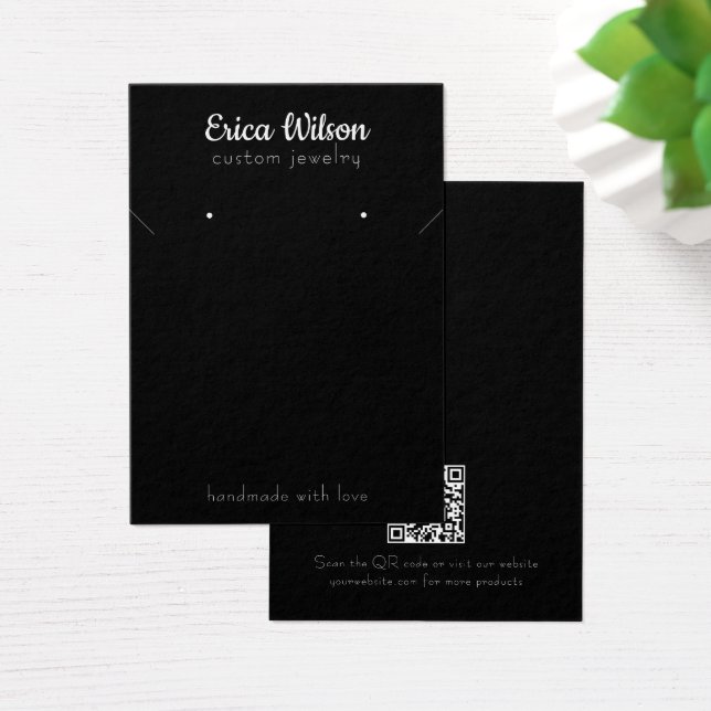 Simple collier noir et blanc Elevage Carte d'affic (Bureau)