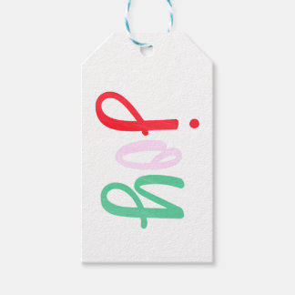 Simple colorful holiday Joy Geschenkanhänger