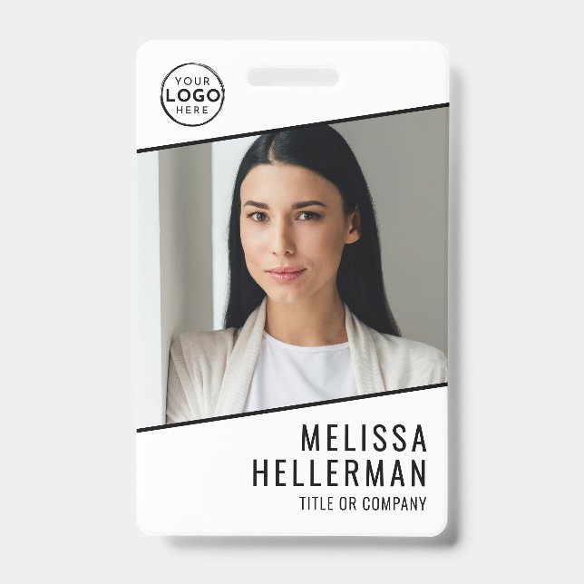 Simple Company Logo Employee ID Ausweis (Vorderseite)