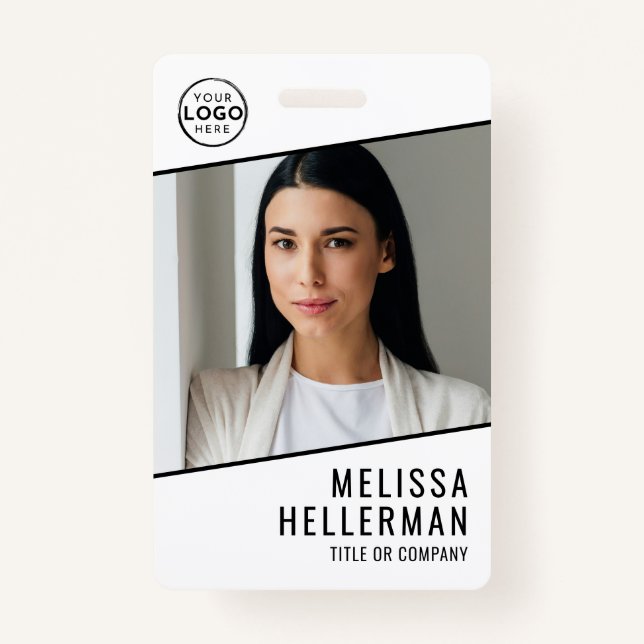 Simple Company Logo Employee ID Ausweis (Vorderseite)
