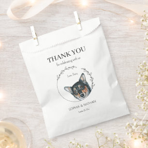 Simple Corgi Dog Wedding Vielen Dank für Ihre Unte Geschenktütchen