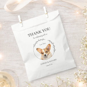 Simple Corgi Dog Wedding Vielen Dank für Ihre Unte Geschenktütchen