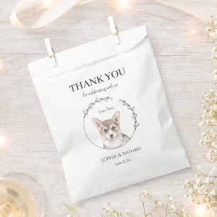 Simple Corgi Dog Wedding Vielen Dank für Ihre Unte Geschenktütchen