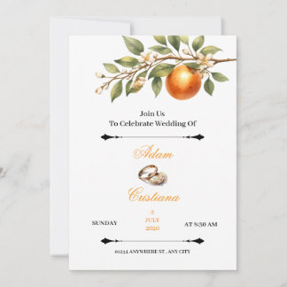 Simple Couple Wedding Invitation Einladung
