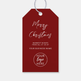 Simple Custom Business Logo Merry Christmas Geschenkanhänger