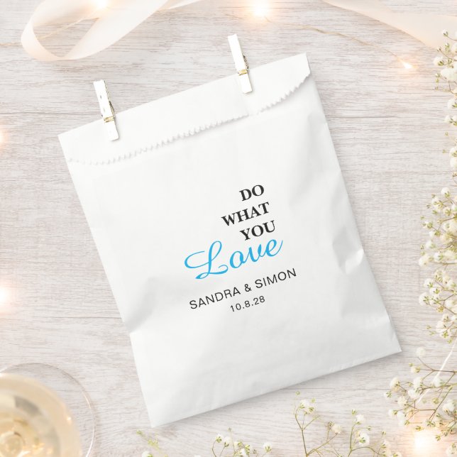 Simple Custom | DO WHAT YOU LOVE | Wedding Geschenktütchen (Ausgeschnitten)