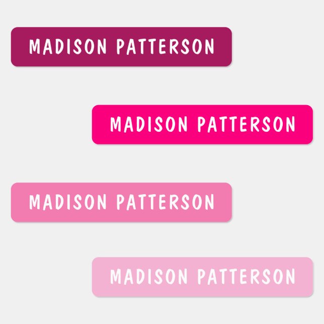 Simple Custom Modern Personalized Name Clothing Etiketten (Gruppe)