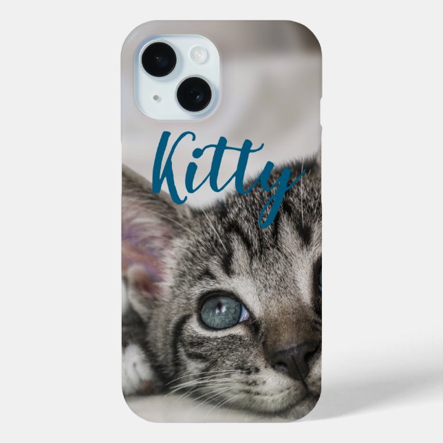 Simple Custom Pet Name and Photo  Case-Mate iPhone Hülle (Rückseite)