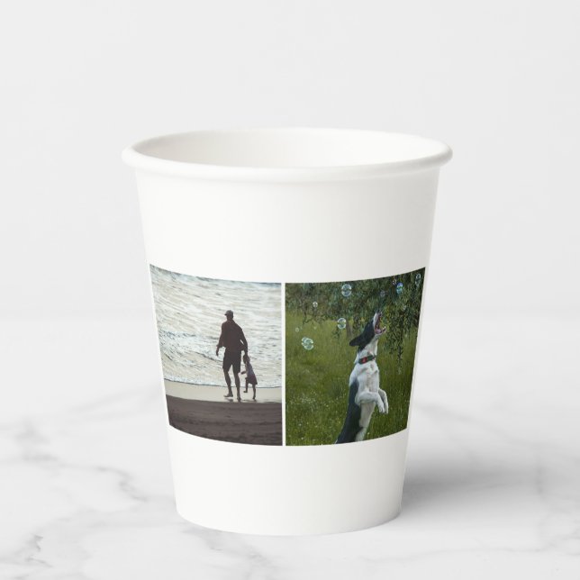 Simple Custom Two Photo Pappbecher (Vorderseite)