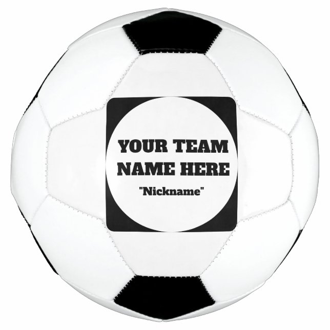 Simple Customisable Soccer Team Name  Fußball (Vorderseite)