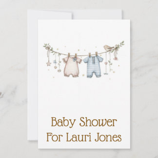 Simple cute affordable baby shower invites einladung