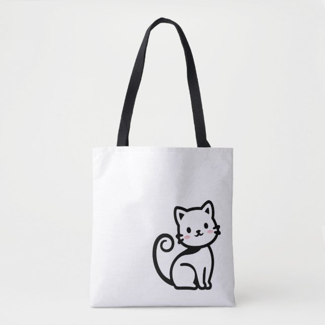 Simple Cute Cat Tasche (Vorderseite)