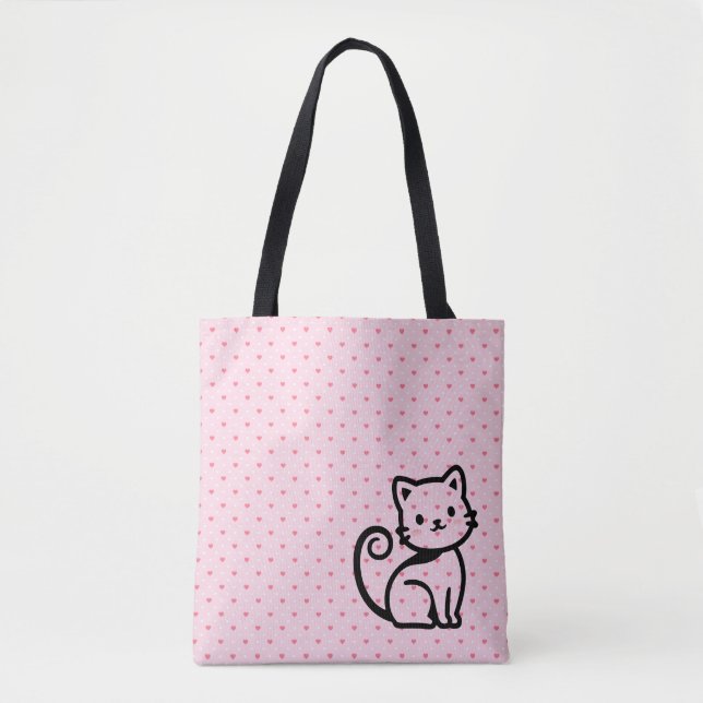 Simple Cute Cat Tasche (Vorderseite)