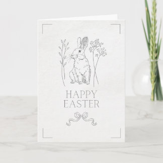 Simple & cute Easter bunny Easter card Karte