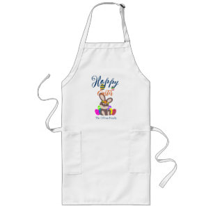 simple cute easter bunny Happy Easter family Lange Schürze