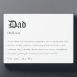 Simple Dad Dictionary Definition Personalized Gift Fotoplatte<br><div class="desc">For any further customisation or any other matching items,  please feel free to contact me at yellowfebstudio@gmail.com</div>