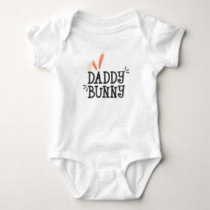 Simple Daddy Bunny Ostertypografie   Bodysuit Baby Strampler