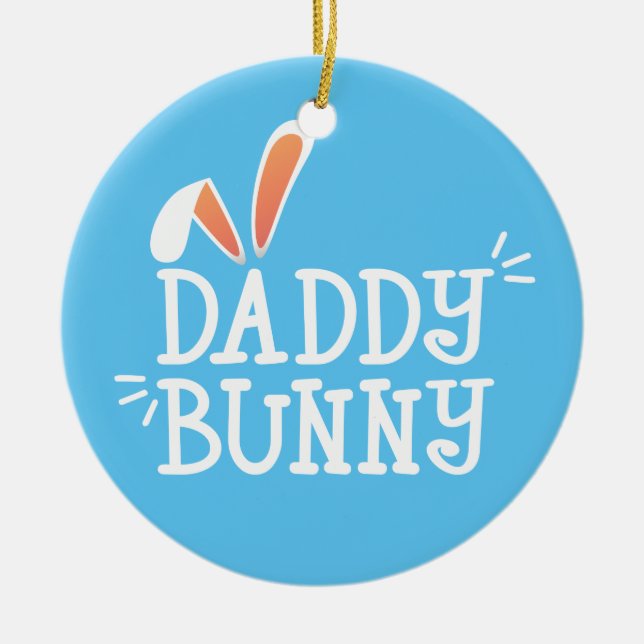 Simple Daddy Bunny Ostertypografie | Ornament (Vorne)