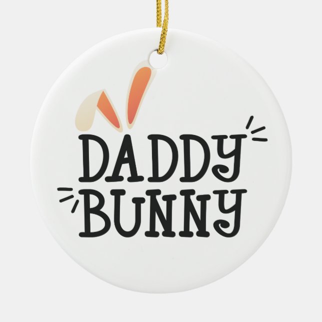 Simple Daddy Bunny Ostertypografie | Ornament (Vorne)
