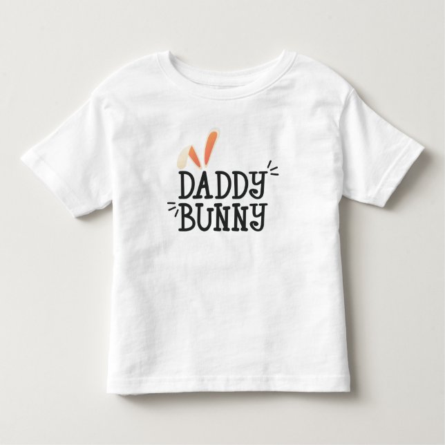 Simple Daddy Bunny Ostertypografie | T-Shirt (Vorderseite)