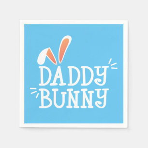 Simple Daddy Bunny Ostertypograph   Serviette