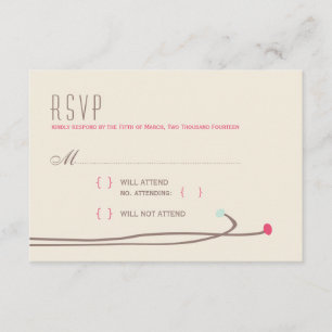 Simple Dahlia - Rustic Modern Wedding RSVP Karte