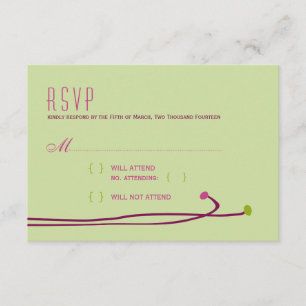 Simple Dahlia - Vert & Violet RSVP