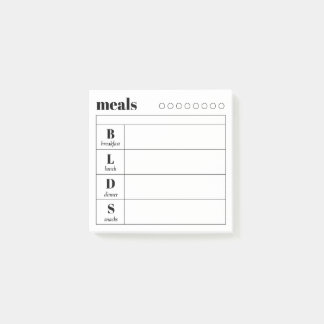 Simple Daily Meal Planner Sticky Notes Pad Post-it Klebezettel