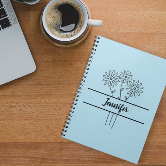 Simple daisies notebook for kids,back to school  notizblock (Von Creator hochgeladen)