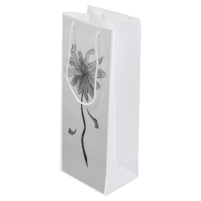 Simple Daisy Geschenktüte Für Weinflaschen (Vorderseite Schrägansicht)