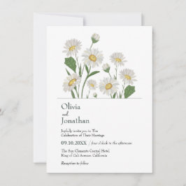Simple Daisy Wild Garden Einladung