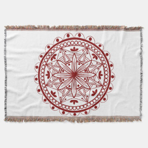 Simple Deep Red Mandala Decke
