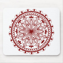 Simple Deep Red Mandala