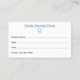 Simple Dental Appointment Card with Tooth Icon Terminkarte