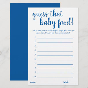 Simple devinez la nourriture pour bébés   Carte de