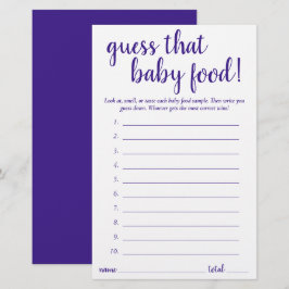 Simple devinez la nourriture pour bébés | Carte de