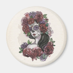 Simple Dia de los Muertos   Magnet
